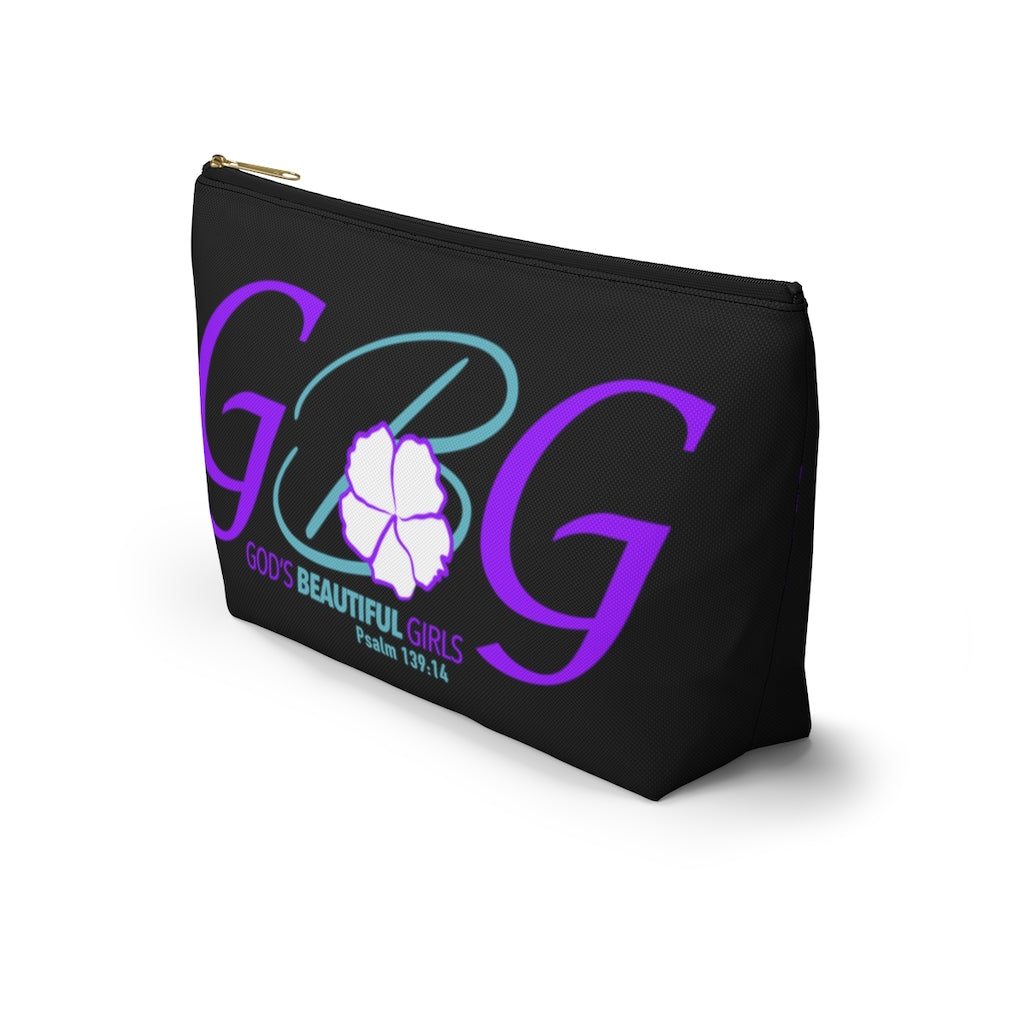 GBG Turquoise Black Accessory Pouch w T-bottom
