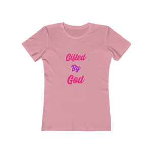 Gifted By God Pink logo Women's Fitted Tee