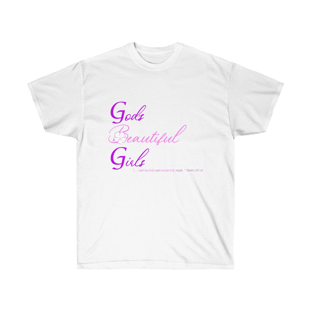 God's Beautiful Girls Pink logo Unisex Heavy Cotton Tee