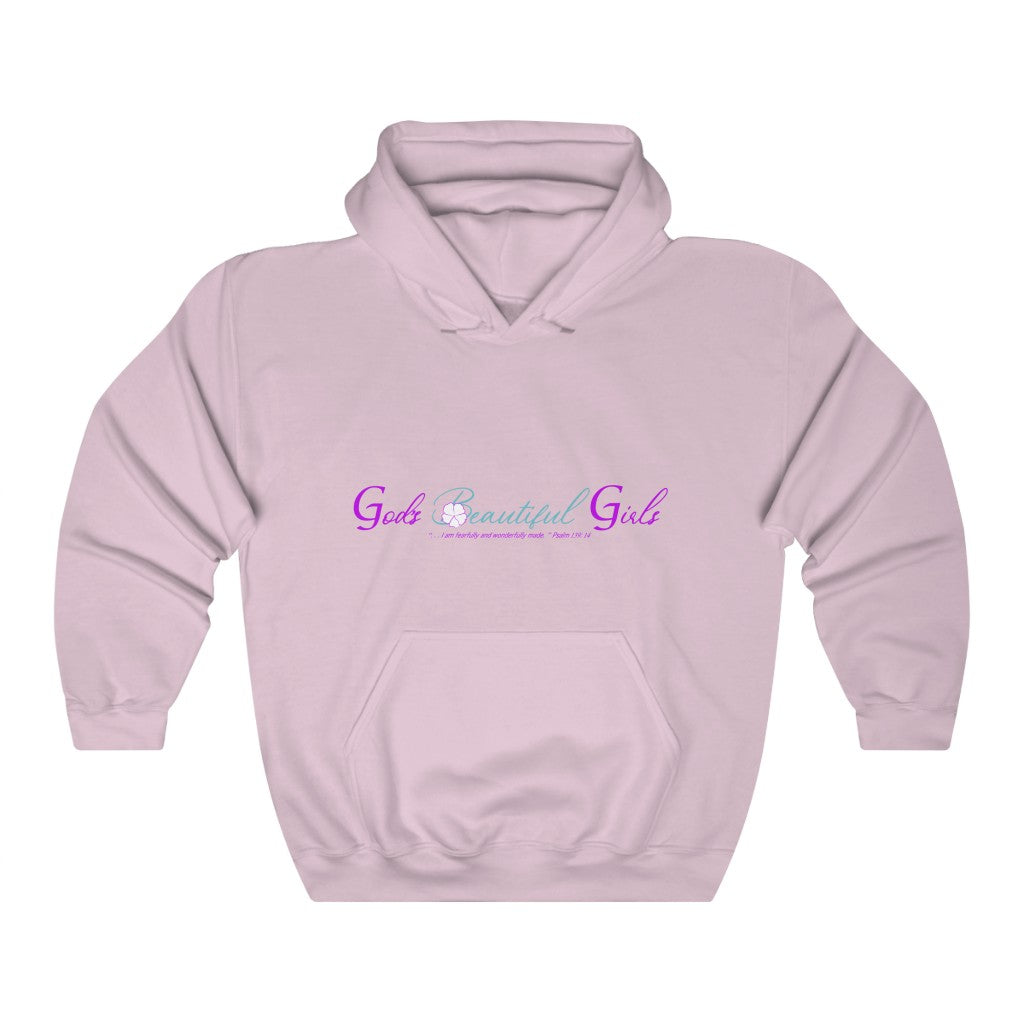 God's Beautiful Girls Turquoise Horizontal Hooded Sweatshirt