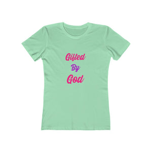 Gifted By God Pink logo Women's Fitted Tee