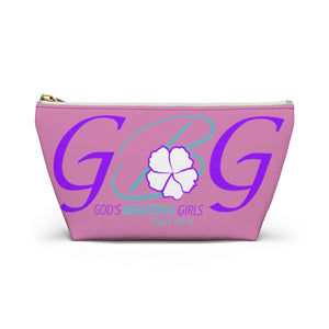 GBG Turquoise Pink Accessory Pouch w T-bottom