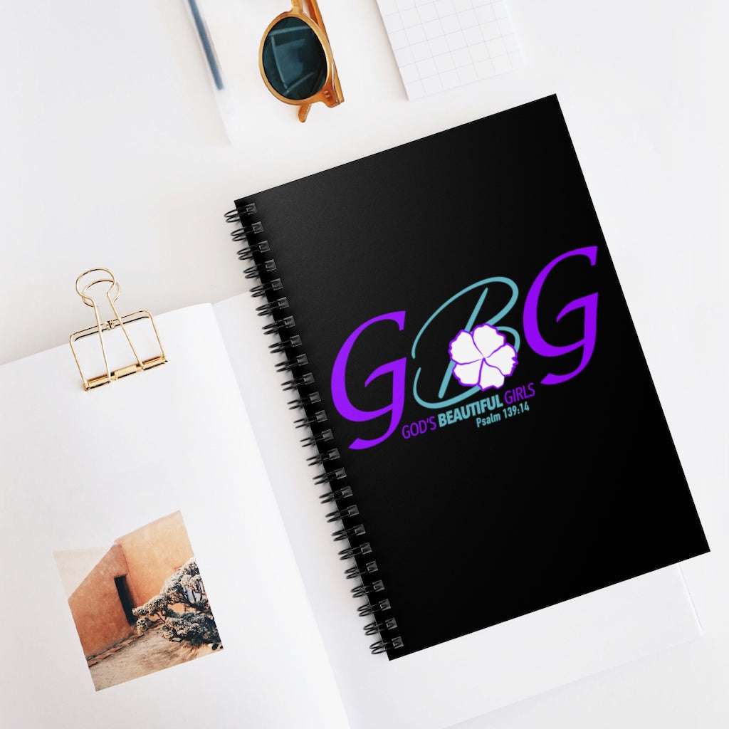 GBG Turquoise Black Spiral Notebook - Ruled Line