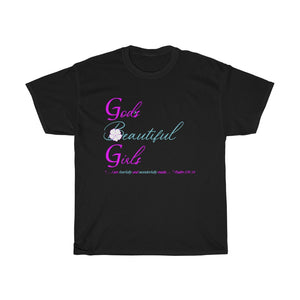 God's Beautiful Girls Turquoise logo Unisex Heavy Cotton Tee