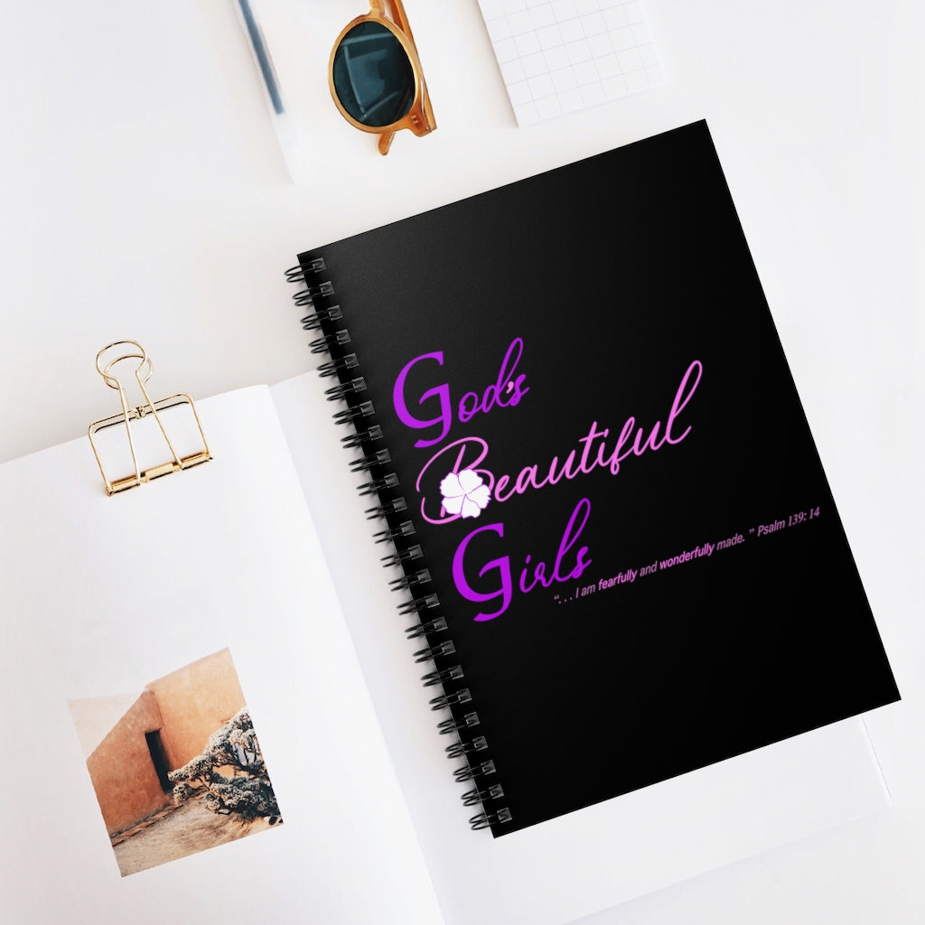GBG Pink Black Spiral Notebook - Ruled Line