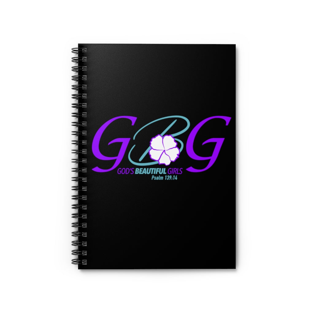 GBG Turquoise Black Spiral Notebook - Ruled Line