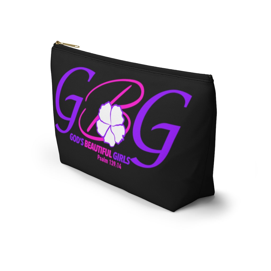 GBG Pink Black Accessory Pouch w T-bottom
